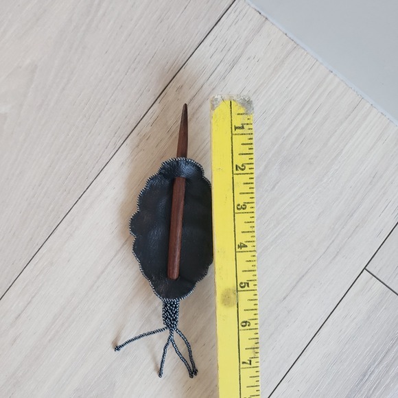 Beaded Gemstone Barrette Artisan Handmade Hair Stick - Picture 5 of 5